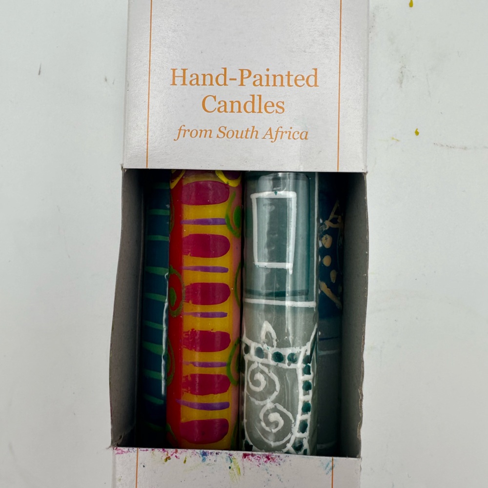 Petalura Hand-Painted Taper Candles set of 5 - Picture 5 of 7